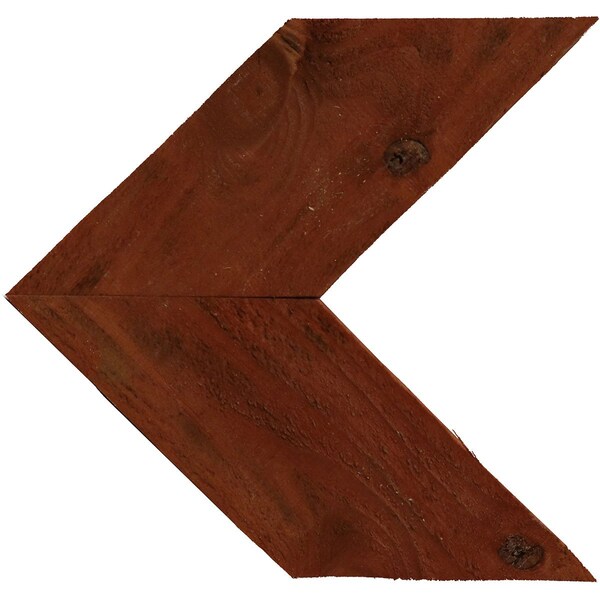 Ekena Millwork 15 3/4"W x 16"H x 3/4"D Vintage Farmhouse 5 1/2" Chevron, Barnwood Decor Collection, Salvage Red DECR15X16X075CHVRD - main